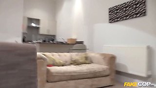 Peeping policeman pounds a blonde uk bimbo - faux cop