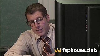 Marvelous assistant packs her bosss fuck-hole with her ginormous boobies and sweet vagina (Chloe Conrad)