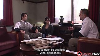 Hot Japanese Office Lady Nana Kunimi Gives Deep Blowjob at Work - Uncensored HD