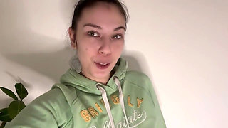 POV - This French Petite Slut Sucks My Cock, Does a Footjob and a Titjob and Gets a Cumshot