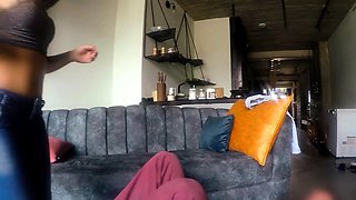 I caught my THICK LATINA roomie cheating