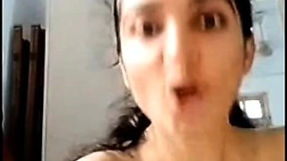 First time indian housewife nude strip show on webcam
