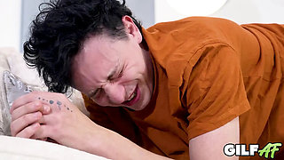 Granny Claire Knight Spanks and Rides Young Stud Benjamin Zee - Hardcore GILF Sex