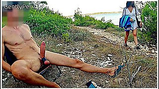 Gentlyperv Meets A Pervy Girl On A Beach. During An Exhibitionist Day At The Sea I Find A Cute Woman