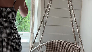 Having Some Fun in the Swing Chair! Hard Orgasm!