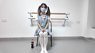 Hs021-an Asian Girl in School Uniform Was Disciplined
