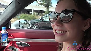 HD POV video of Venus Vixen being fucked hard in the back of a car