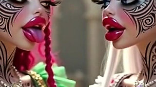 Beautiful Elves Princess Kissing, Ai Animation