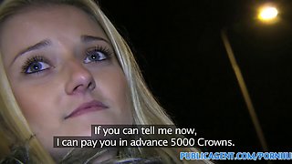 Blonde with long hair swallows massive load in POV reality video
