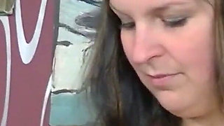 Solo Tatted Blonde German with Naturals Strips at Casting Age Gap