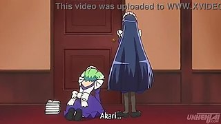 Japanese MILF Hentai Anime: Busty Maid Gets Caught Giving the Boss a Tits-Job - Uncensored