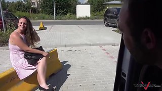 Amateur Brunette With Small Tits Is Having Sex With A Stranger, In The Back Of A Van