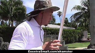 Exxxtrasmall - small teenage teases spanish pool man