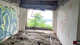 Brought Stepsister to Abandoned House with Bats and Fucked Her Overlooking the Sea